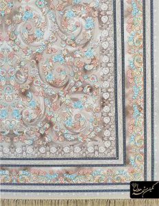 فرش 1200 شانه افشان نقره ای طرح جازمین