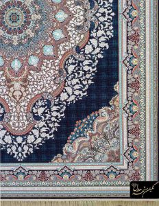 فرش گلوریا زمینه سرمه ای 1200 شانه