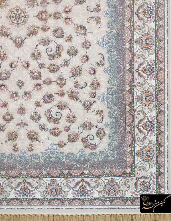فرش افشان صدف زمینه کرم
