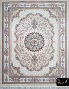 فرش زمینه کرم نگین مشهد هلال