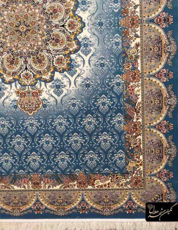 فرش ماشینی آبی