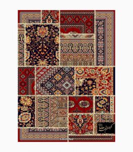 گبه چهل تیکه رنگ لاکی