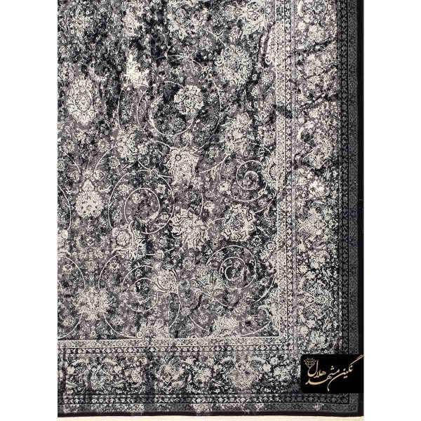 فرش وینتیج طرح افشان کد 4401 زمینه ذغالی