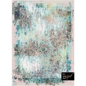 فرش وینتیج طرح آبرنگی طرح افشان