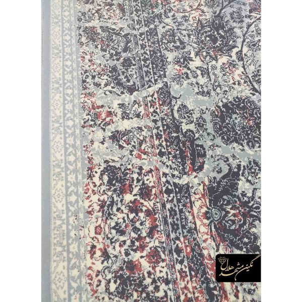فرش وینتیج 700 شانه طرح افشان زمینه سیلور