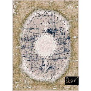 فرش نائین طرح وینتیج زمینه نسکافه ای