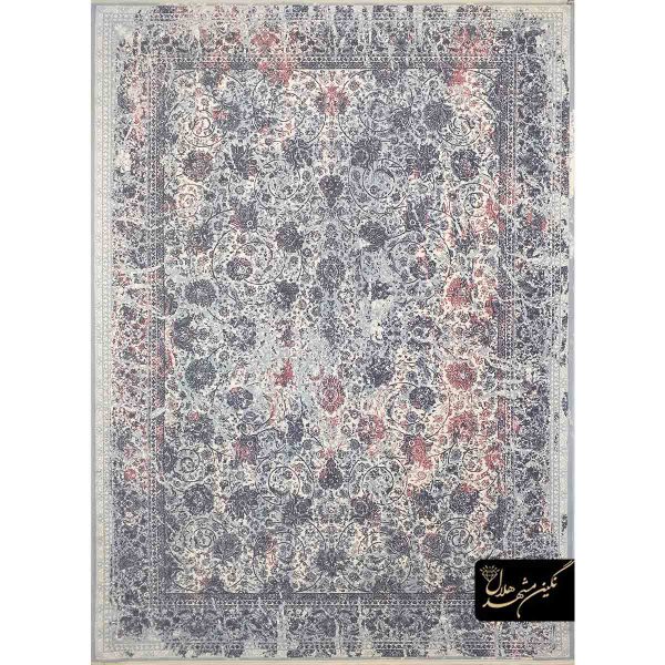 فرش وینتیج افشان زمینه سیلور