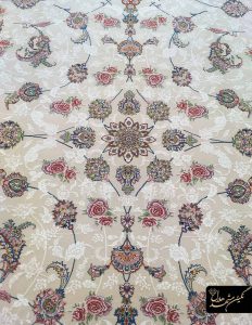 طرح گل سرخ محصول جدید کارخانه فرش کاشان 700 شانه