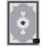 فرش وینتیج 700 شانه ورساچه زمینه نقره ای