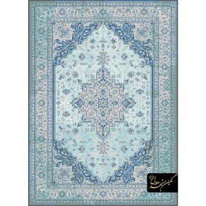 فرش وینتیج هریس زمینه آبی 1000 شانه کد 5324