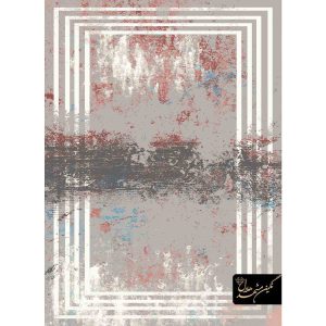 فرش وینتیج طرح قاب دار خطی