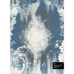 فرش کهنه نما 1000 شانه (سفید-آبی)