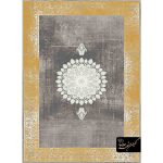 فرش وینتیج طرح شمس زمینه دودی