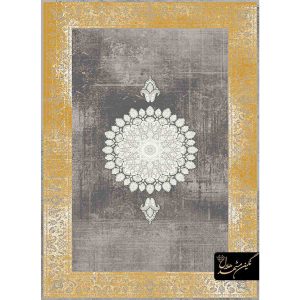 فرش وینتیج طرح شمس زمینه دودی