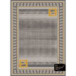 فرش کهنه نما حاشیه زرد طرح فندی