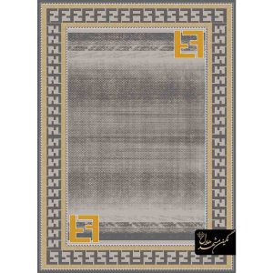 فرش کهنه نما حاشیه زرد طرح فندی