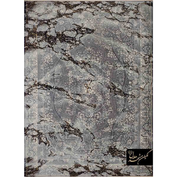 فرش کهنه نما طرح ماربل زمینه دلفینی کد 4421