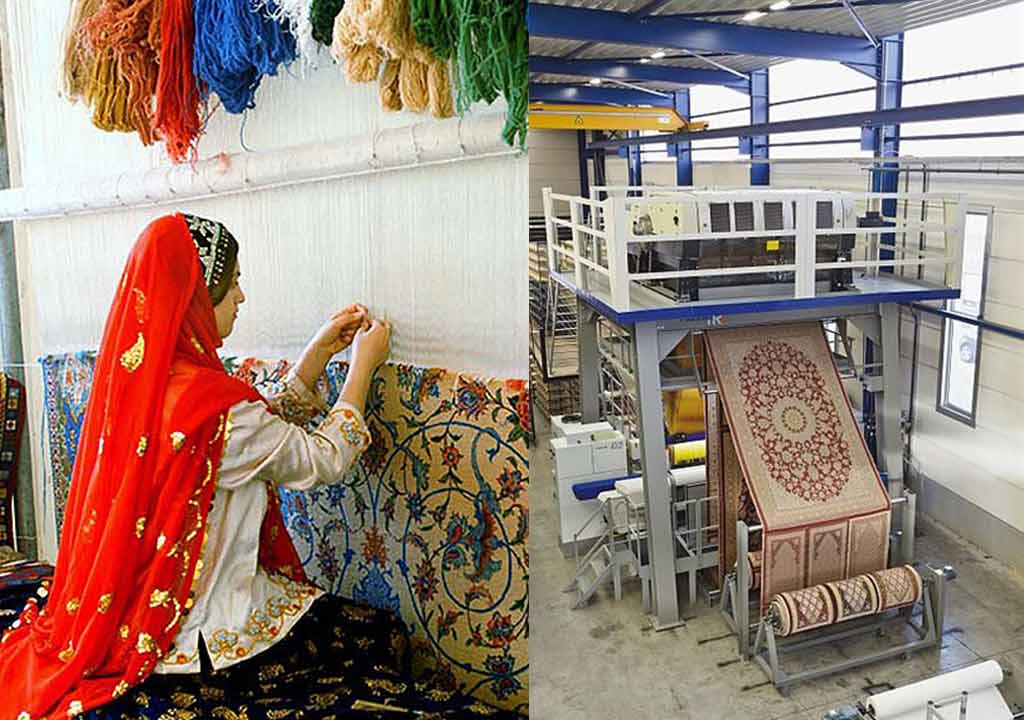 تفاوت فرش دستبافت و ماشینی