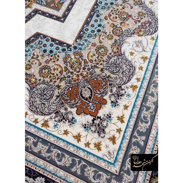 فرش ماشینی کاشان طرح زر نقش 1200 شانه