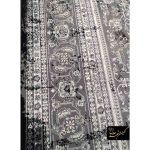 فرش کهنه کاری طرح هریس زمینه دودی