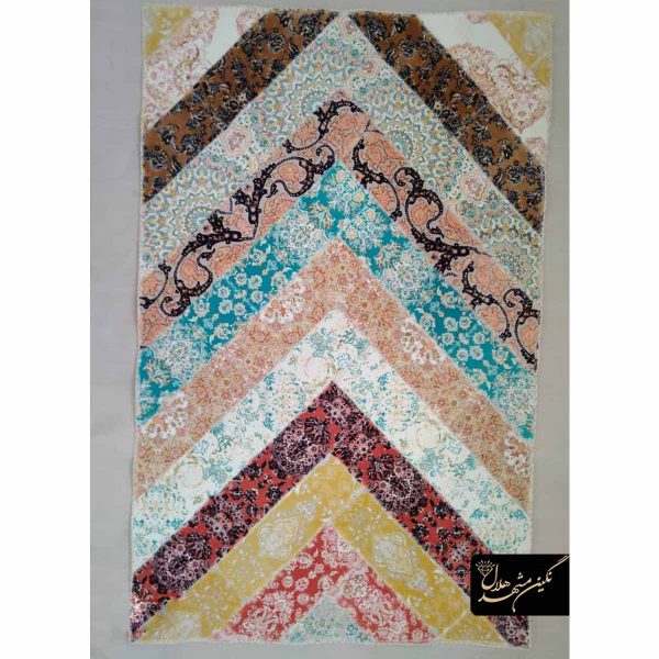 فرش چهل تکه رنگی نگین مشهد هلال کد 10001