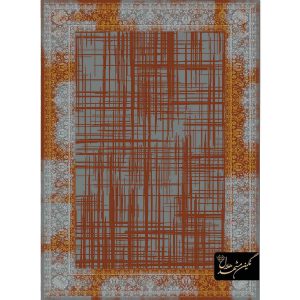 فرش وینتیج 1000 شانه طرح کهنه کاری زمینه دودی