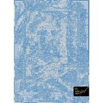 فرش وینتیج 1000 شانه طرح افشان زمینه آبی