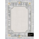 فرش وینتیج 1000 شانه طرح الماس زمینه نقره ای