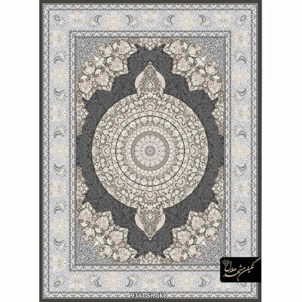 فرش طرح ونیز زمینه دودی 1200 شانه
