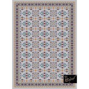 گلیم ماشینی طرح گل اسلیمی