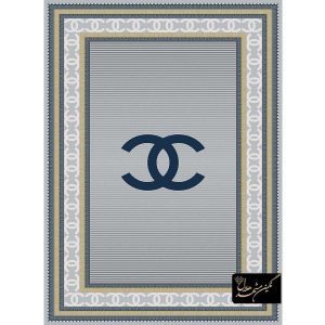 فرش وینتیج 1000 شانه شنل زمینه نقره ای