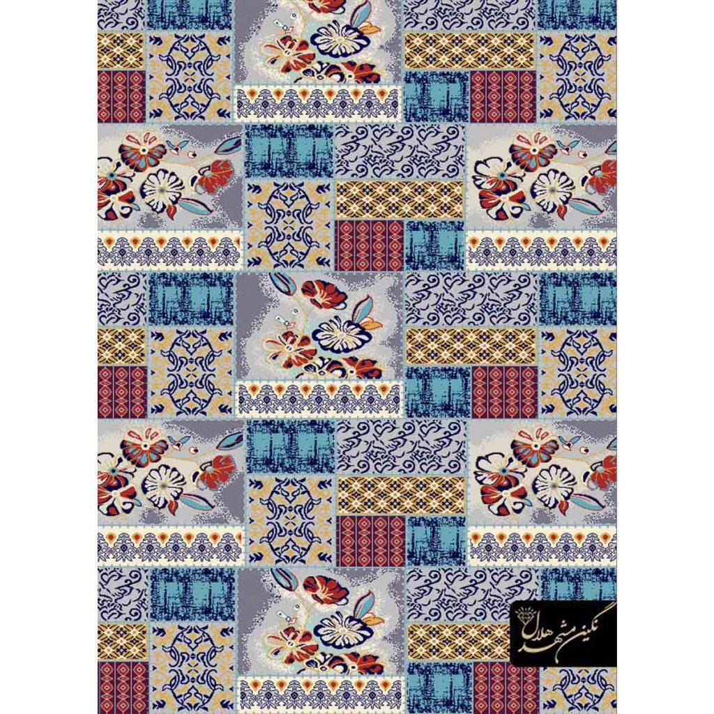 گلیم ماشینی 320 شانه طرح چهل تکه