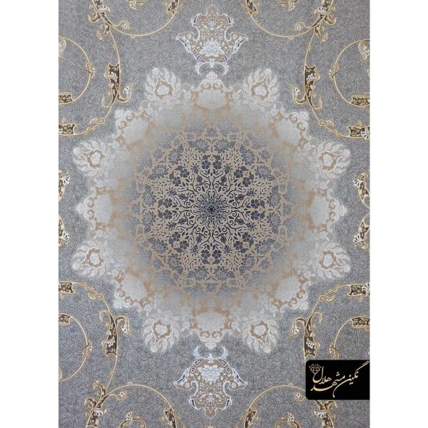 فرش طرح خورشید نقره ای 1200 شانه برجسته