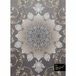 فرش کد 9758 دودی طرح خورشید