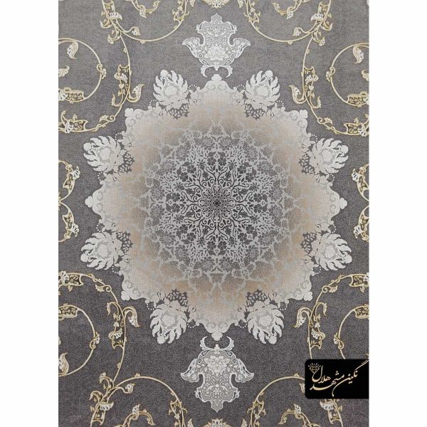 فرش کد 9758 دودی طرح خورشید