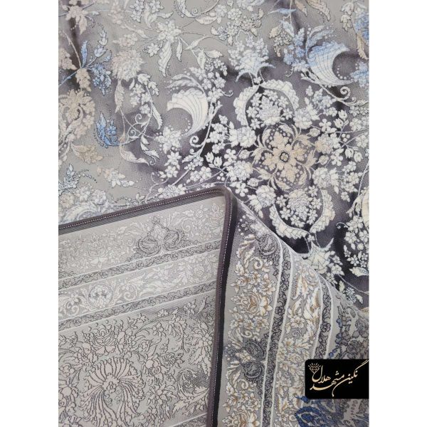 فرش کهنه نما افشان طوسی آبی 9860