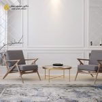 فرش وینتیج کد 9860 با دکوراسیون مینیمال