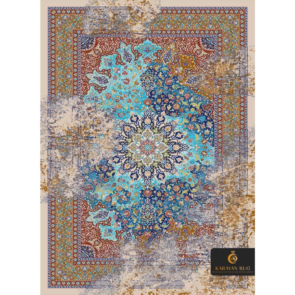 فرش کد 2083 ابریشم طرح وینتیج