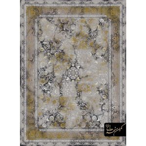 فرش کد 9859 وینتیج طرح افشان طلایی