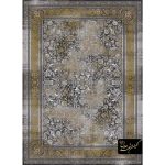 فرش افشان وینتیج طلایی طوسی کد 9863 - فرش شبان