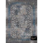فرش کد 9864 طرح افشان وینتیج آبی