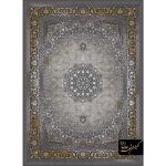 فرش کد 9875 وینتیج تم طوسی طلایی - فرش شبان