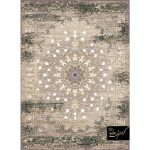 فرش نئوکلاسیک کد 43009 شبان زمینه نسکافه ای سبز