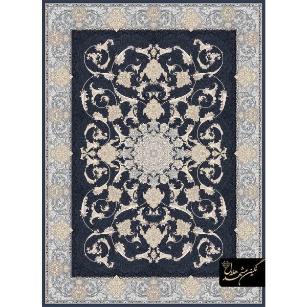 فرش کد 11004 زمینه دلفینی طرح سوگلی طلاکوب