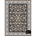 فرش کد 11005 افشان آترین طلاکوب زمینه سرمه ای 700 شانه