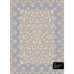 فرش کد 11005 زمینه نقره ای طلاکوب طرح آترین