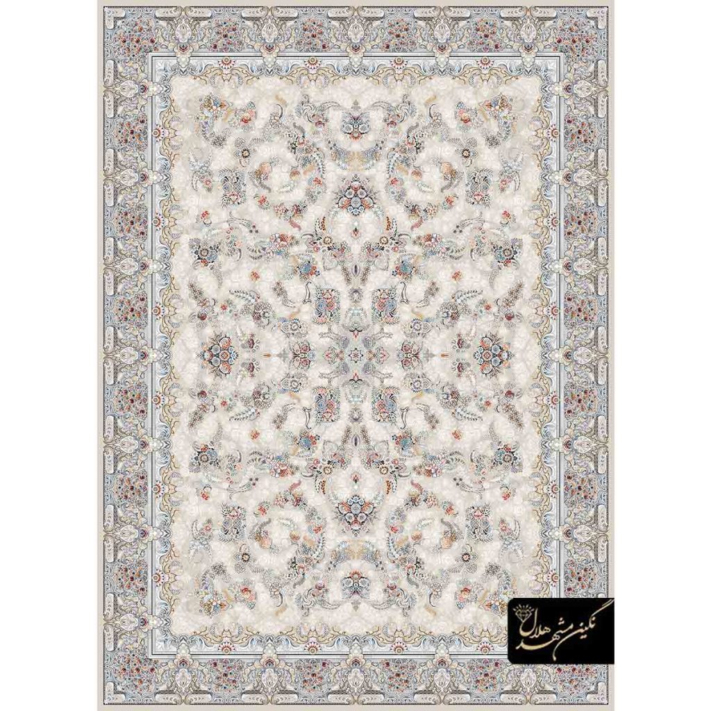 فرش طرح افشان آترین زمینه کرم 700 شانه