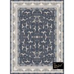 فرش طرح لوتوس کد 11007 زمینه دلفینی - فرش شبان