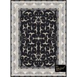 فرش کد 11007 زمینه سرمه ای طرح افشان لوتوس 700 شانه تراکم 2550