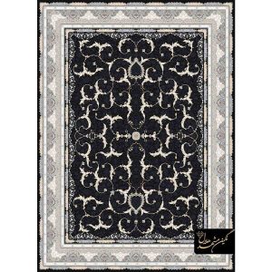 فرش کد 11007 زمینه سرمه ای طرح افشان لوتوس 700 شانه تراکم 2550